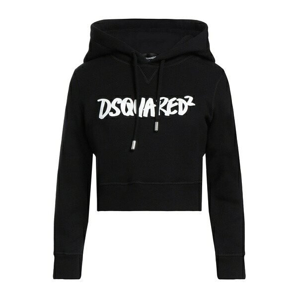 【貨物輸送無料】 ディースクエアード レディース パーカー・スウェットシャツ アウター Sweatshirts Black