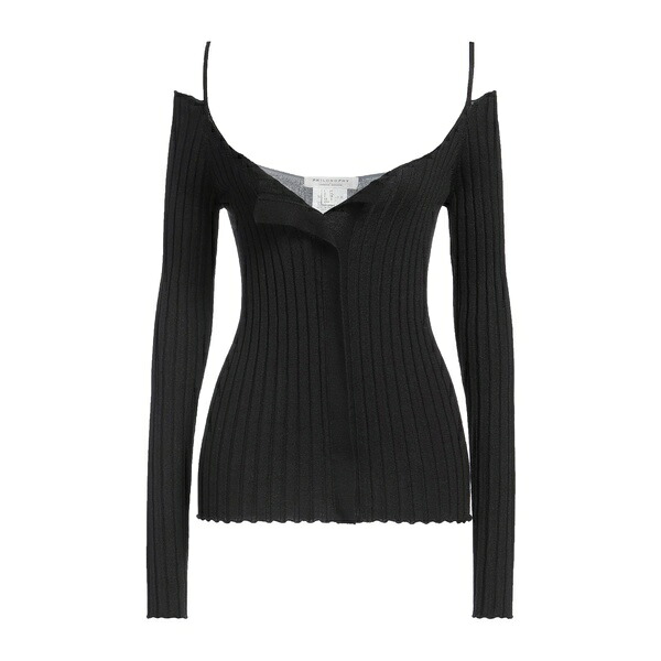 【貨物輸送無料】 フィロソフィーデロレンゾセラフィーニ レディース 編み物\u0026ティーシャツ アウター Sweaters Black