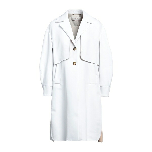 【貨物輸送無料】 アグノラ レディース 上衣＆上衣 アウター Overcoats \u0026 Trench Coats White