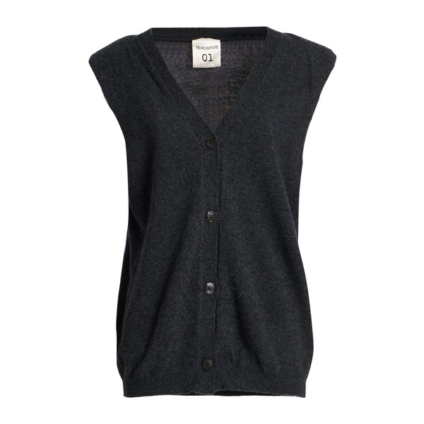 【貨物輸送無料】 セミクチュール レディース ジレー アウター Cardigans Grey