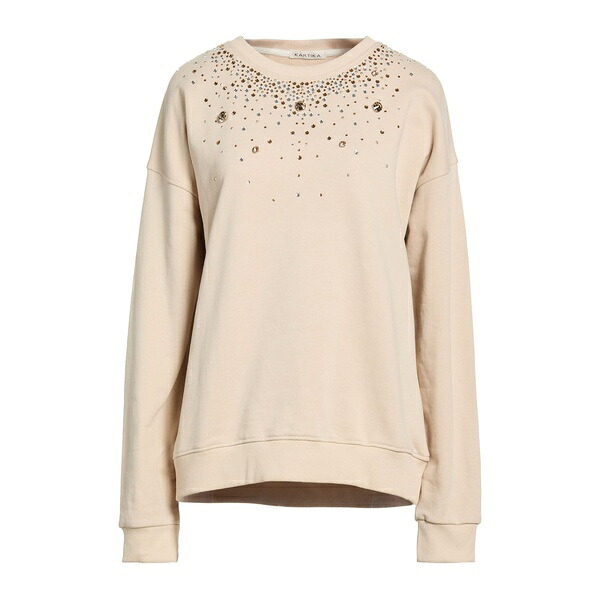 【貨物輸送無料】 カルティカ レディース パーカー・スウェットシャツ アウター Sweatshirts Beige