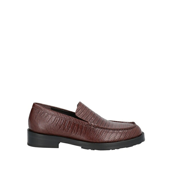 【貨物輸送無料】 バイ毛皮 レディース スリッポン・ローファー シューズ Loafers Brown
