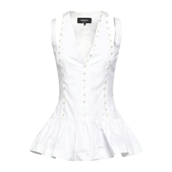 【貨物輸送無料】 ロシャス レディース ティーシャツ トップス Tops White