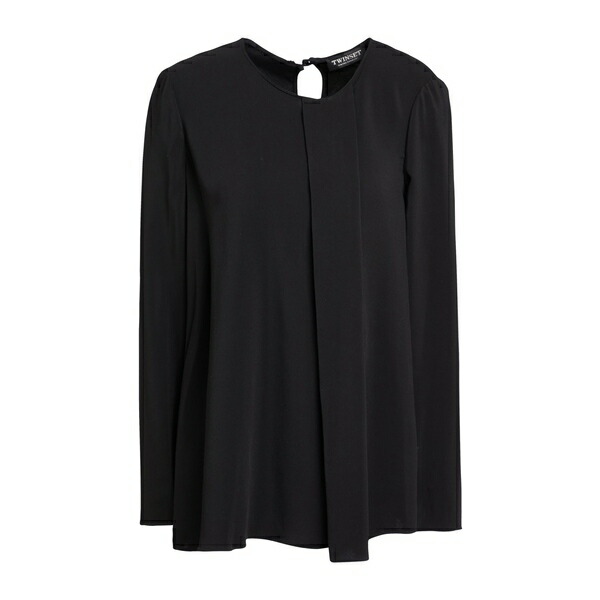 【貨物輸送無料】 ツイン書き割り レディース ティーシャツ トップス Tops Black