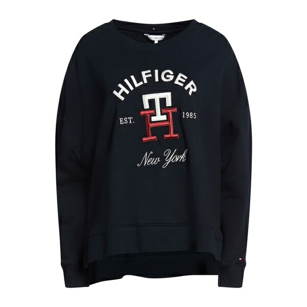 【貨物輸送無料】 トミー ヒルフィガー レディース パーカー・スウェットシャツ アウター Sweatshirts Blue