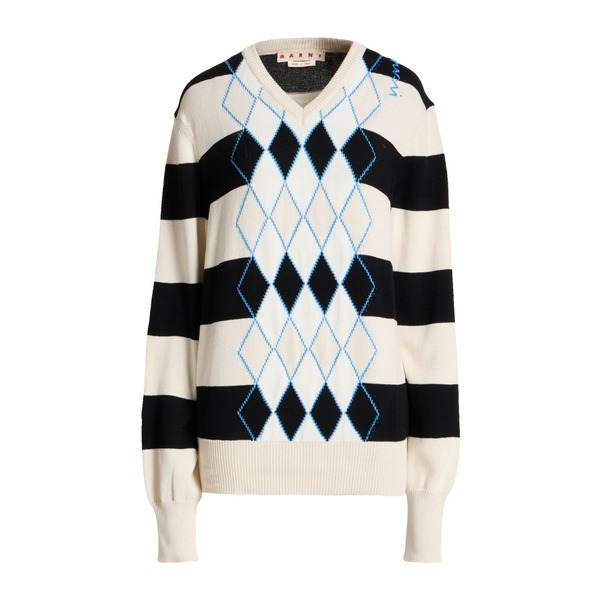 【貨物輸送無料】 マルニ レディース 編み物\u0026プルオーバー アウター Sweaters White