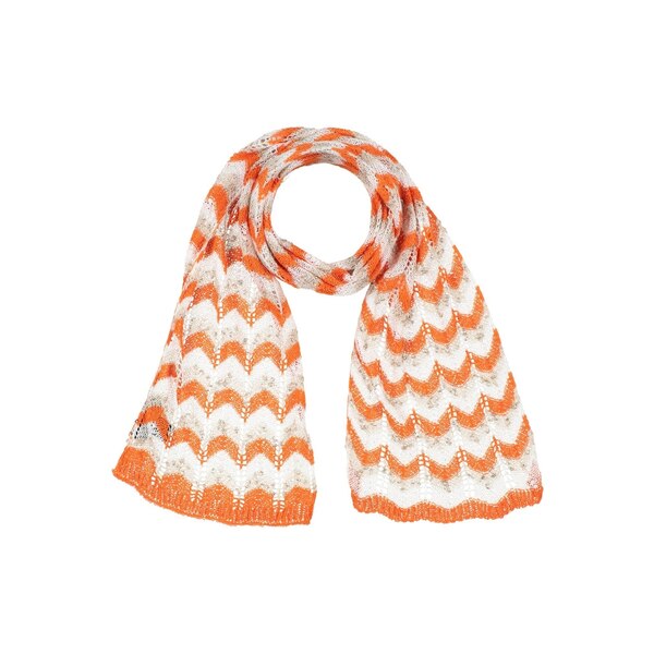 【貨物輸送無料】 ミッソーニ レディース 消音装置・袈裟・えり巻き 佩び物 Scarves Orange