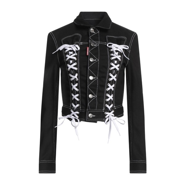 【貨物輸送無料】 ディースクエアード レディース 上衣＆上衣 アウター Denim outerwear Black