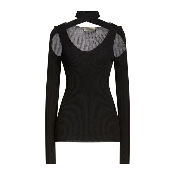【送料無料】 アトモファクトリー レディース ニット&セーター アウター Sweaters Black｜asty