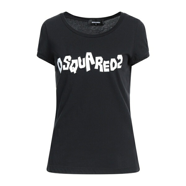 【貨物輸送無料】 ディースクエアード レディース プルオーバー トップス T-shirts Black