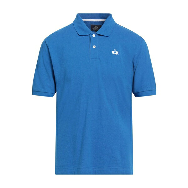 【送料無料】 ラ マルティーナ メンズ Tシャツ トップス Polo shirts Azure