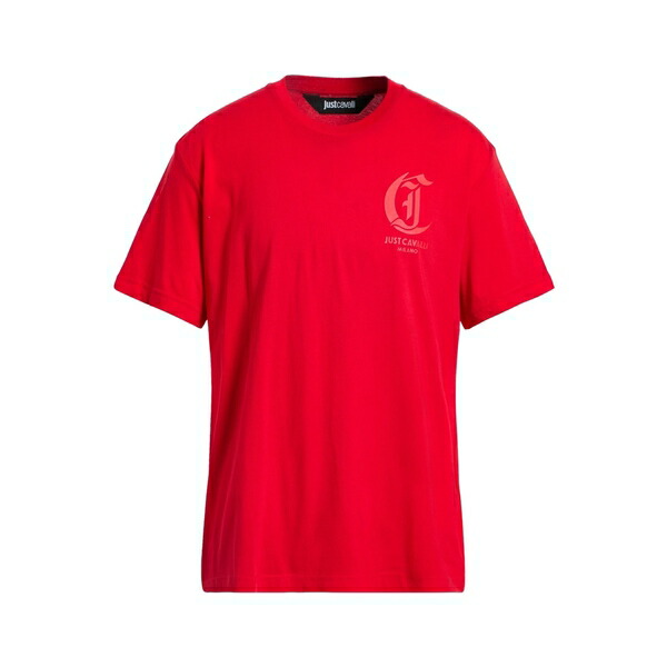 【送料無料】 ロベルトカヴァリ メンズ Tシャツ トップス T-shirts Red