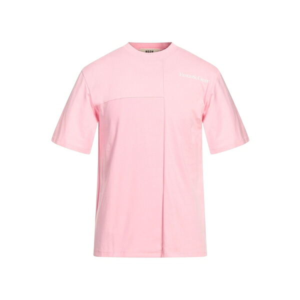 【送料無料】 エムエスジイエム メンズ Tシャツ トップス T-shirts Pink