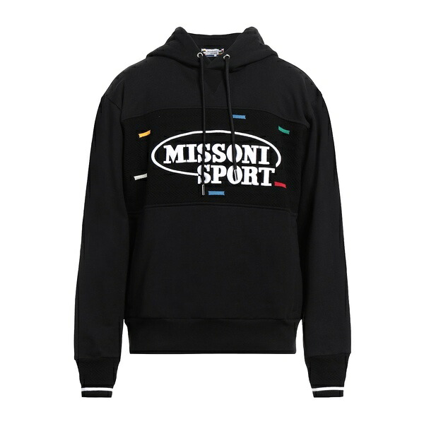 【送料無料】 ミッソーニ メンズ パーカー・スウェットシャツ アウター Sweatshirts Black|asty