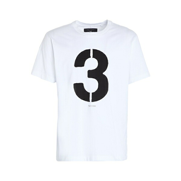 【貨物輸送無料】 ラグアンドボーン メンズ プルオーバー トップス T-shirts White