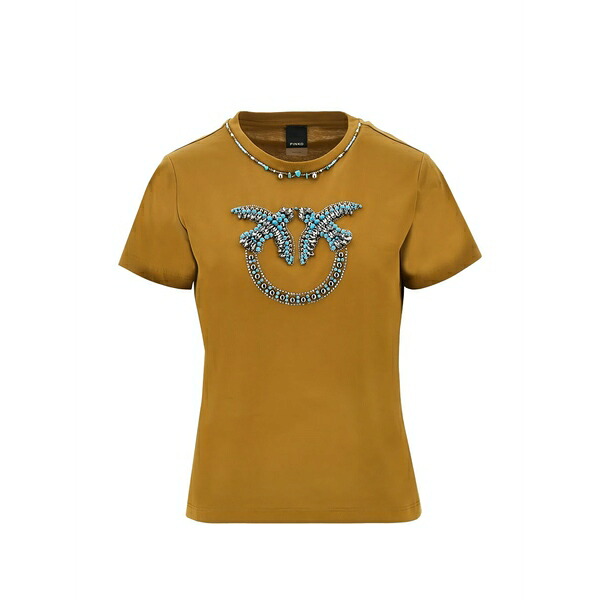 ピンコ レディース ティーシャツ トップス Love birds t-shirt Brown
