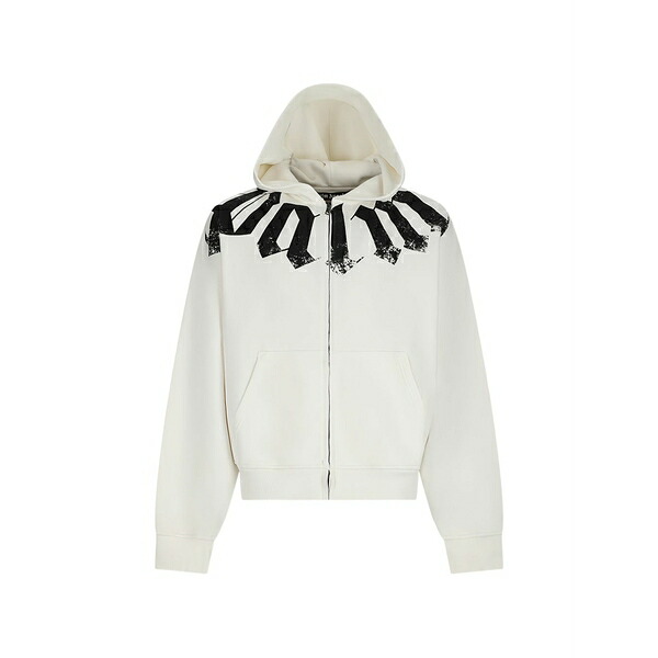 パーム・エンジェルス メンズ パーカー・スウェットシャツ アウター Logo-print zip-up hoodie White