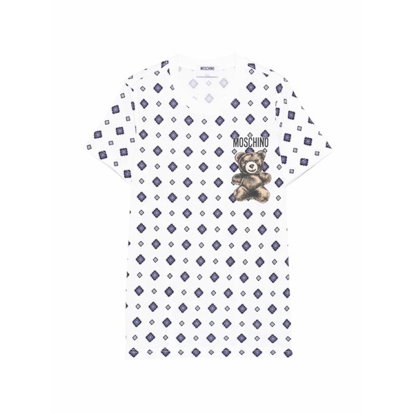 モスキーノ レディース プルオーバー トップス Teddy-printed t-shirt White