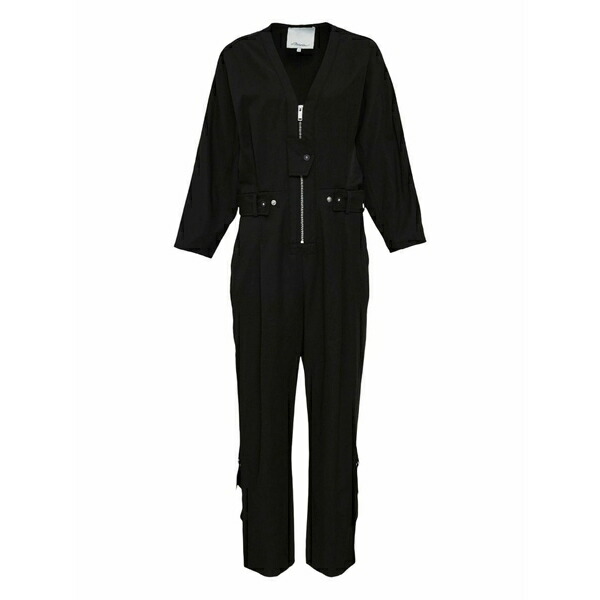 スリーワンフィリップリム レディース 衣裳 トップス Belted zip-front jumpsuit Black