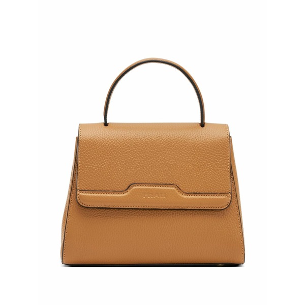 亭主持ち レディース トートバッグ 御徒面子 Logo-debossed tote bag Brown