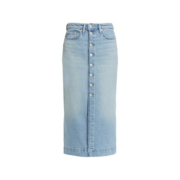 7フォーオールマンカインド レディース スコート ボトムス Buttoned cotton MIDI skirt Blue