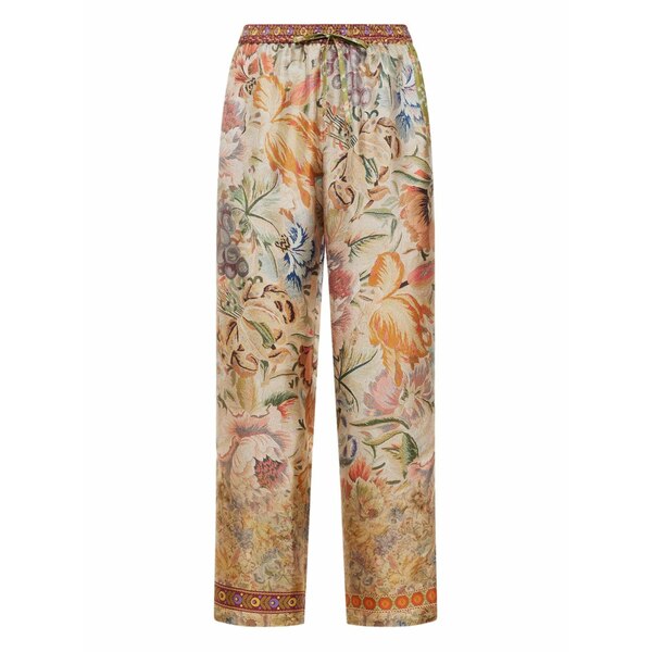 ピエール＝ルイ・マシア メンズ 心地よいズボン下 ボトムス Floral-print silk trousers Neutrals