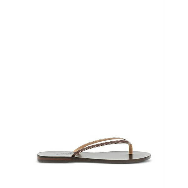 アンシエントグリークサンダル レディース サンダル シューズ Saionara whipstitch-trim sandals Brown
