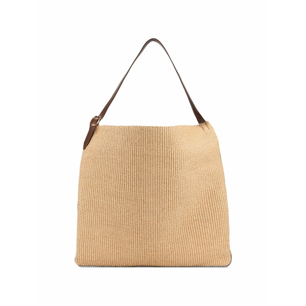 オルチアーニ レディース トートバッグ 御徒面子 Woven leather-trim tote bag Neutrals