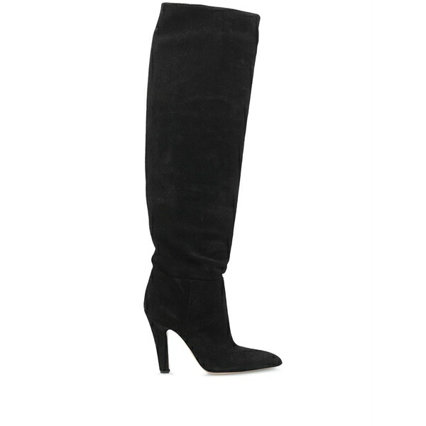 パリテキサス レディース ブーツ シューズ 100mm elsa pointed-toe over-the-knee boots Black｜asty