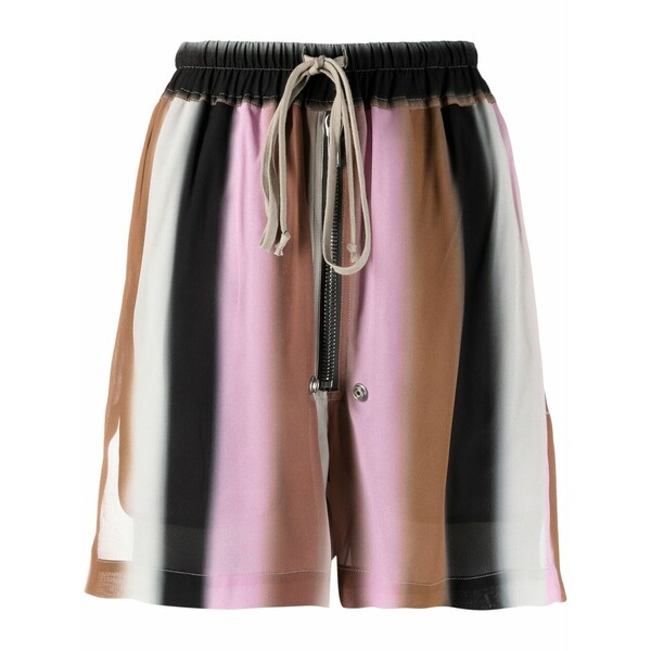 リックオウエンス レディース 心地よいズボン下 ボトムス Gradient stripe shorts Pink