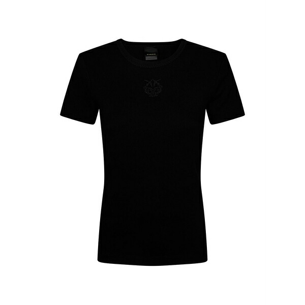 ピンコ レディース プルオーバー トップス Crew-neck t-shirt Black