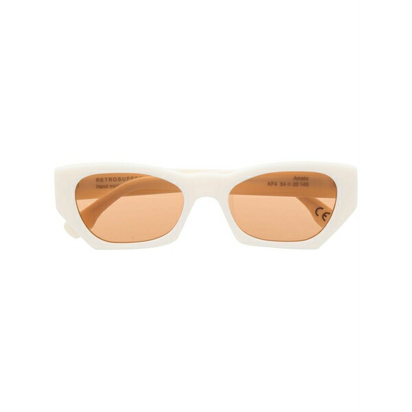 レトロスーパーフューチャー メンズ サングラス・アイウェア 付属物 Amata geometric-frame sunglasses White