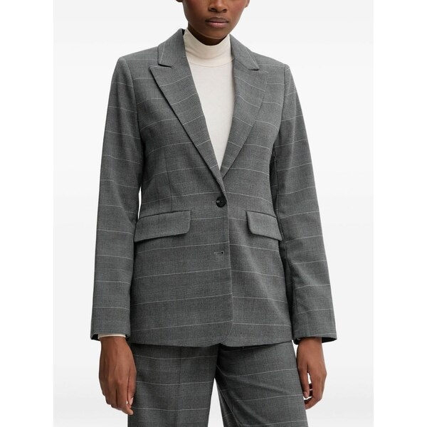 ベネトン  レディース 上衣＆上衣 アウター Plaid pocket blazer Grey