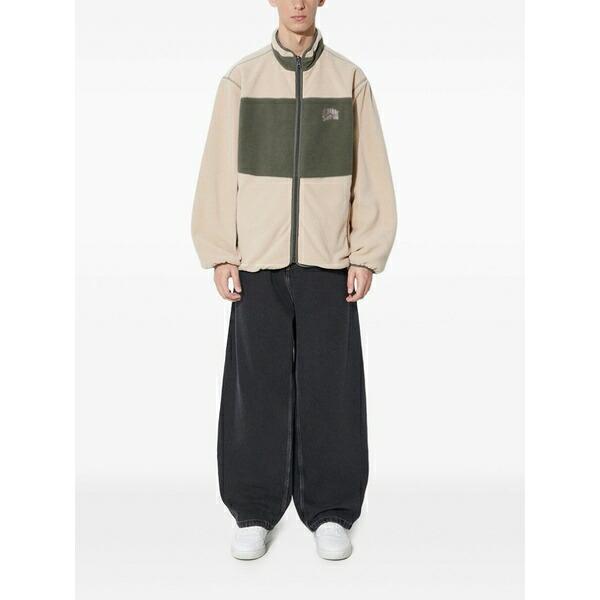ビリオネアボーイズクラブ メンズ パーカー・スウェットシャツ アウター Colour-block fleece jacket Neutrals