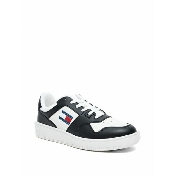 トミー ヒルフィガー レディース スニーカー シューズ Two-tone logo-patch sneakers White