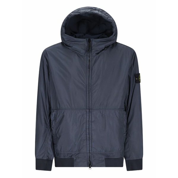 ストーンアイランド メンズ 上衣＆上衣 アウター Hooded bomber jacket Blue