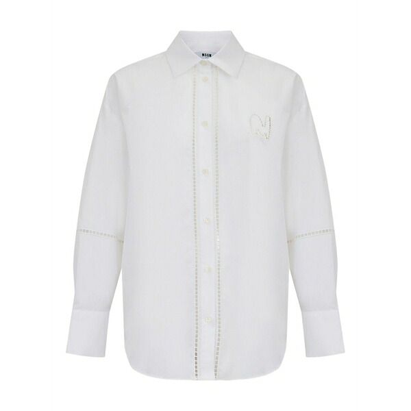 エムエスジイエム レディース プルオーバー トップス The mwave shirt  White