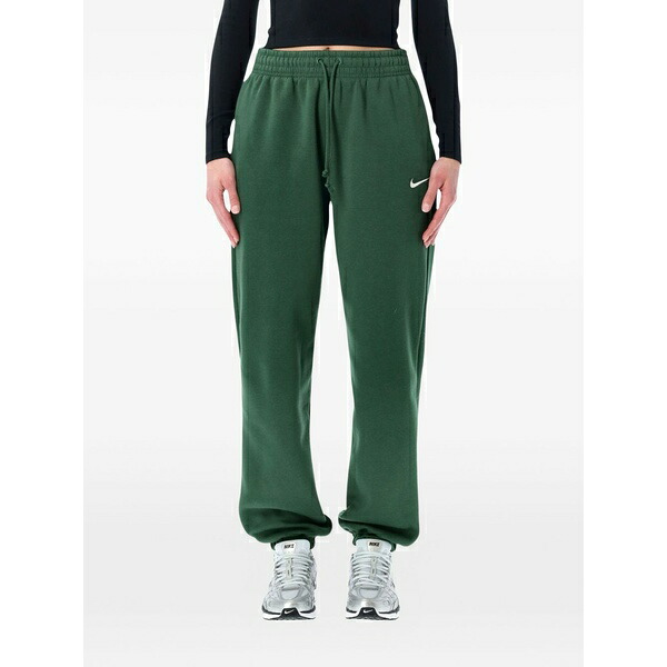 ナイキ レディース 心地よいズボン下 ボトムス Drawstring-fastening logo-detail track pants Green
