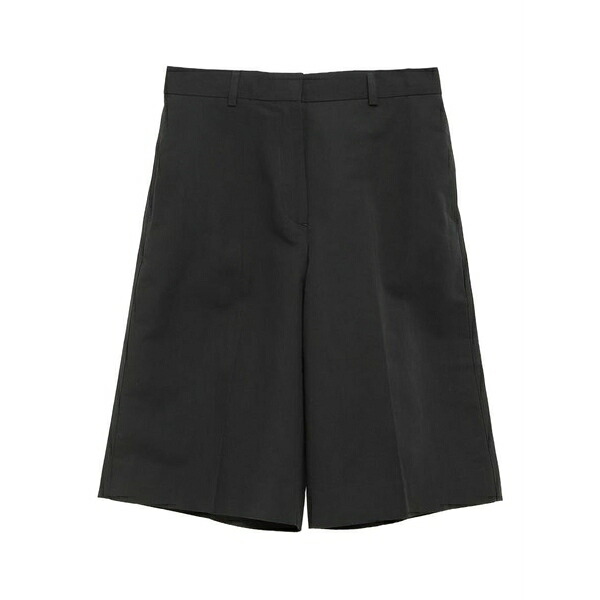 トーテム レディース 心地よいズボン下 ボトムス Tailored wide-leg shorts Black