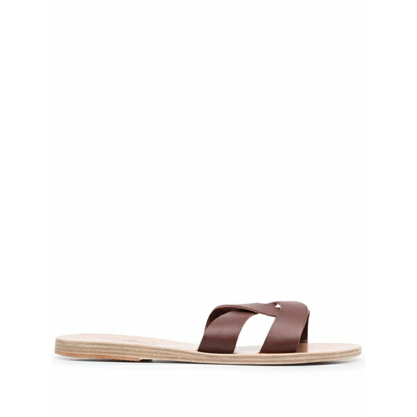 アンシエントグリークサンダル レディース サンダル シューズ Desmos crossover leather-strap sandals Brown