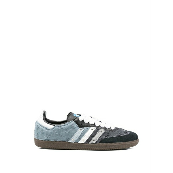アディダス メンズ スニーカー シューズ Samba striped sneakers Blue