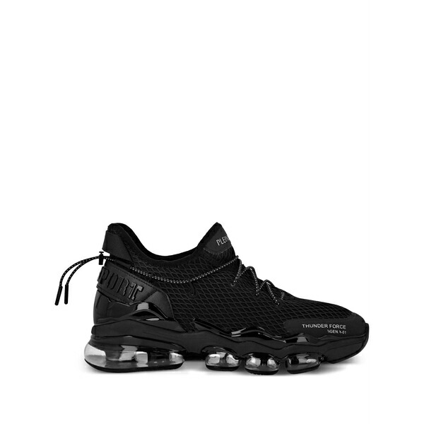 飾り気の無い運動競技 メンズ スニーカー シューズ Thunder force genx 01: runner edition sneakers Black