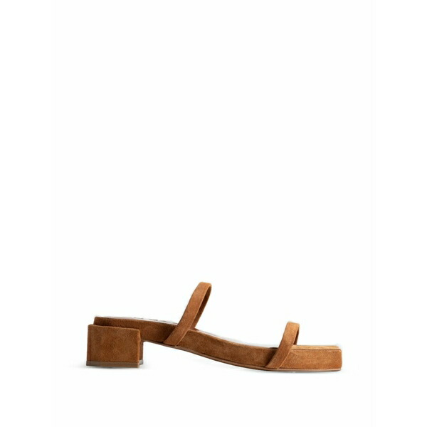 バイ毛革 レディース サンダル シューズ Tanya suede sandals Brown