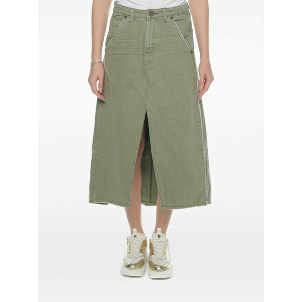 一 ティースプーン レディース スコート ボトムス Mrs carter denim MIDI skirt Green