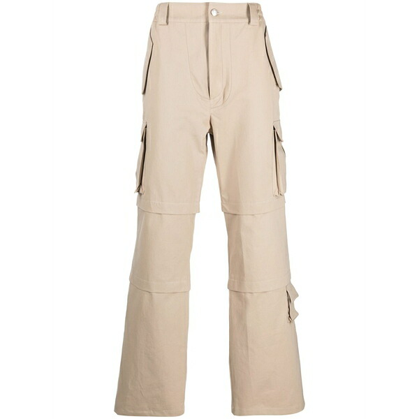 ミスビヘイブ メンズ 心地好いズボン下 ボトムス Straight-leg cargo trousers Neutrals