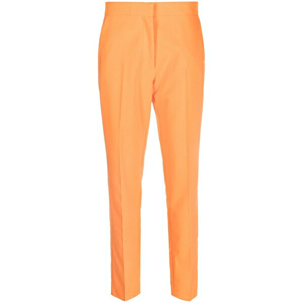 ツイン仕掛ける レディース 心地好いズボン下 ボトムス High-waisted cigarette trousers Orange