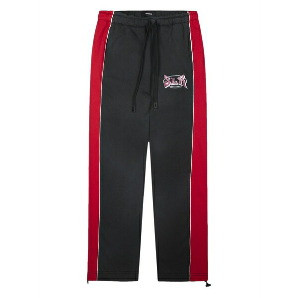 ナミアス メンズ カジュアルパンツ ボトムス Striped wide sweatpants Black｜asty
