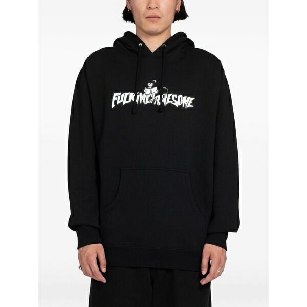 ファッキンオーサム メンズ パーカー・スウェットシャツ アウター Sam hil long-sleeve hoodie Black