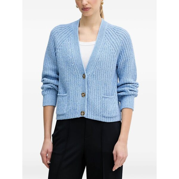 ウイ レディース ジレー アウター Button pocket cardigan Blue
