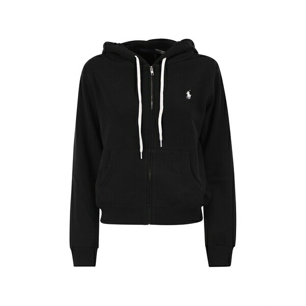 ラルフローレン レディース パーカー・スウェットシャツ アウター Zip-up hoodie Black